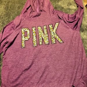 PINK hoodie shirt Size small, Color Purple
